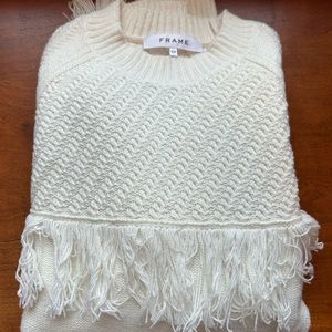 Frame Ivory Fringe Sweater